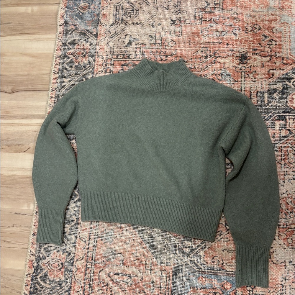 & Other Stories Green Turtleneck Sweater